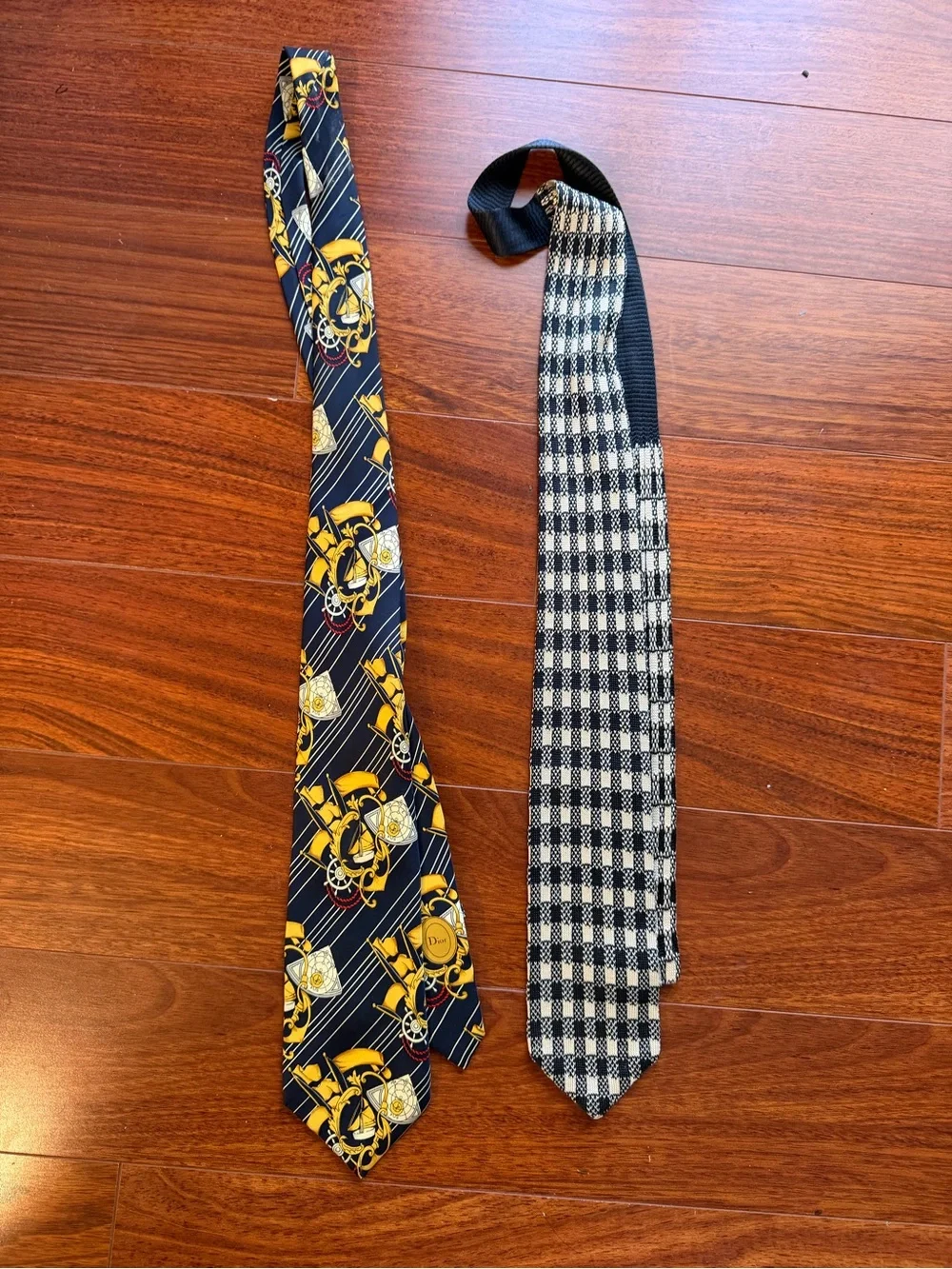 Two mens ties - Christian Dior and Paul Smith knit